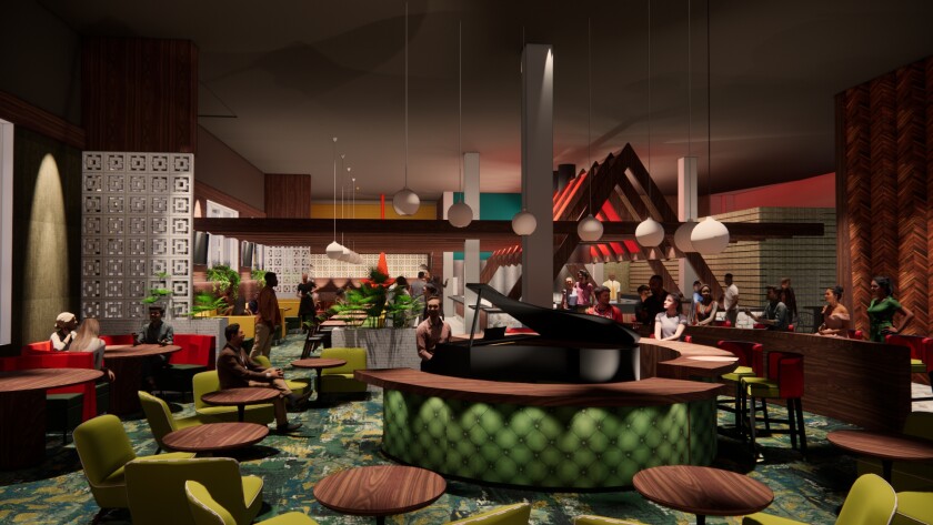 Rendering of restaurant concept for The Apostle