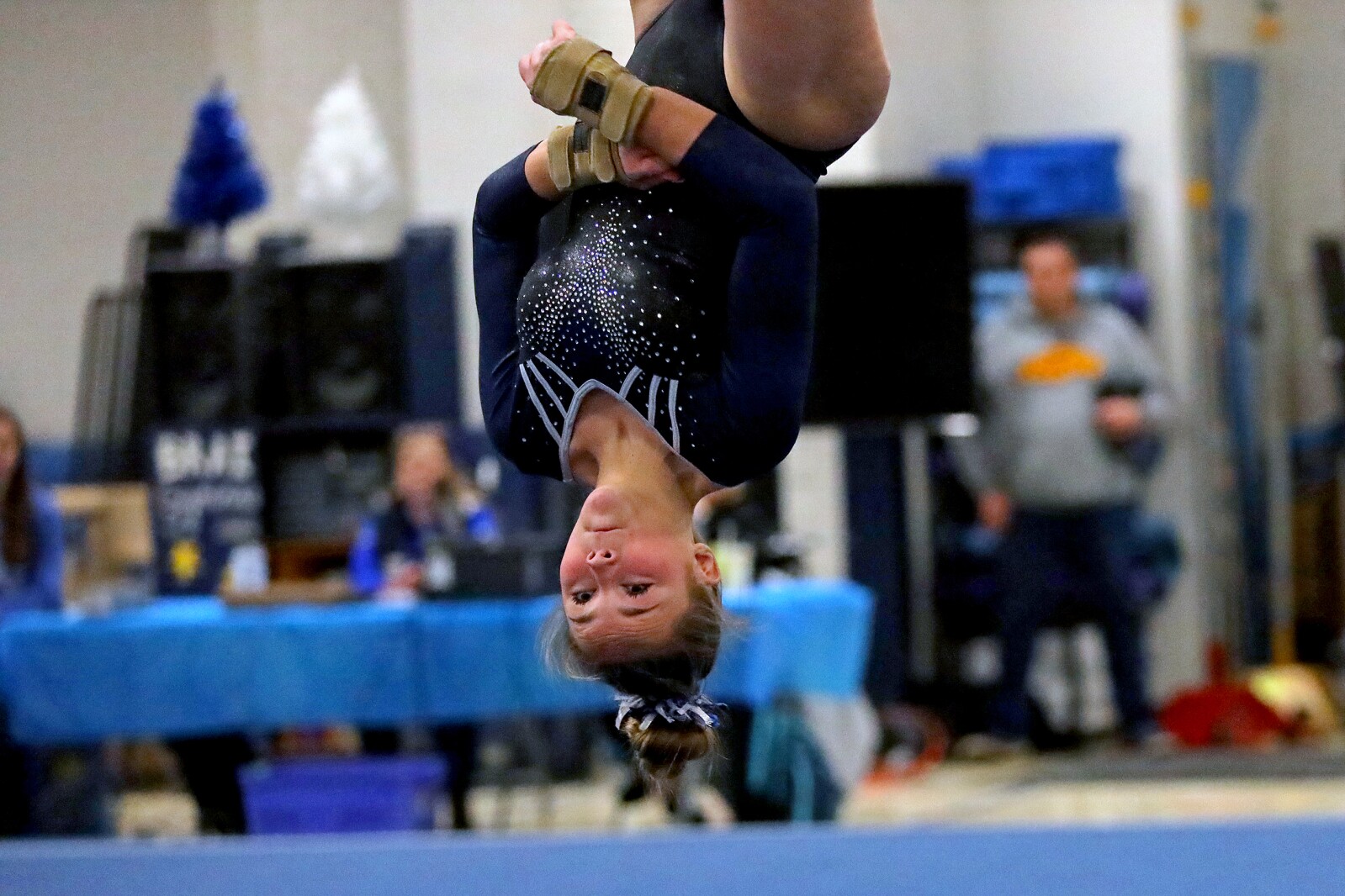 Brainerd gymnastics against Sauk Rapids on Friday, Jan. 13, 2023, at Brainerd.