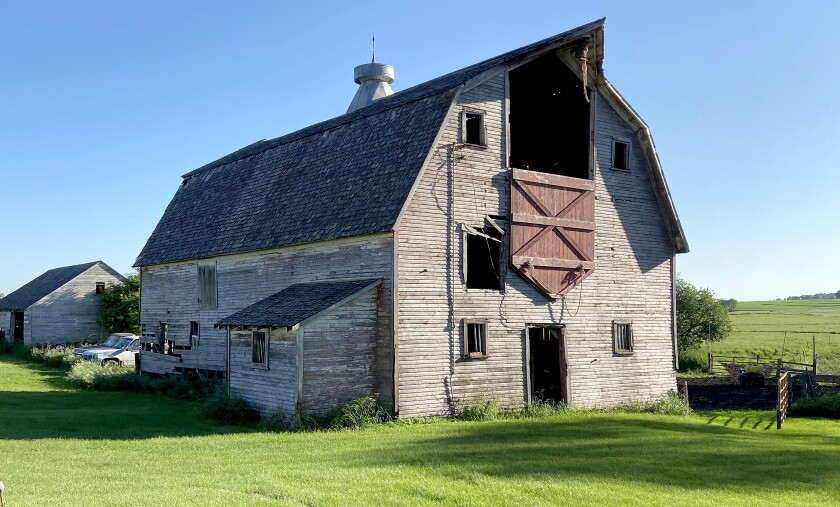 The barn on the Petersen Sesquicentennial Farm in Little Rock Township, Nobles County, is one of the oldest buildings on the homestead.