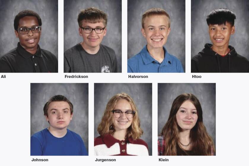 Photos of Willmar Senior High School students of the month, Dec. 2022