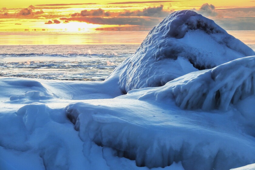Ice along Lake Superior