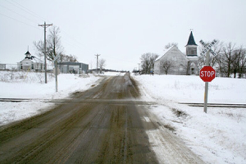 Soo Line crossing on 130th Street
