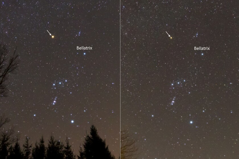 Betelgeuse max and min
