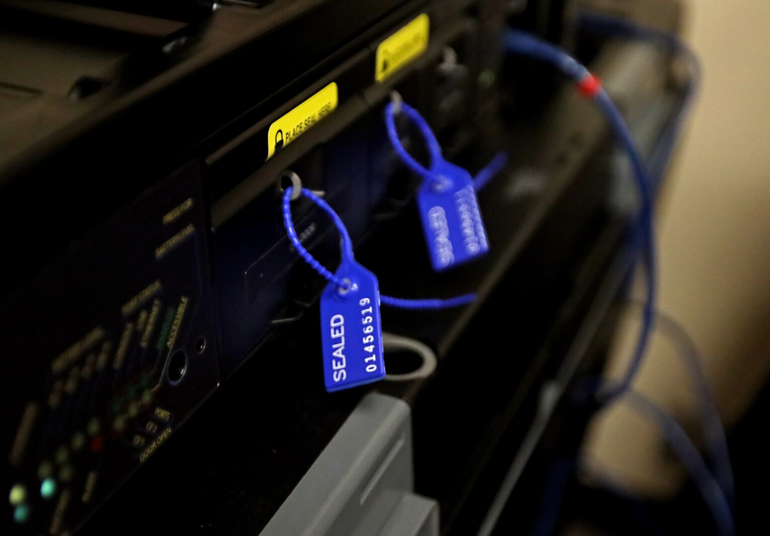 A test run of Crow Wing County's Dominion voting machines
