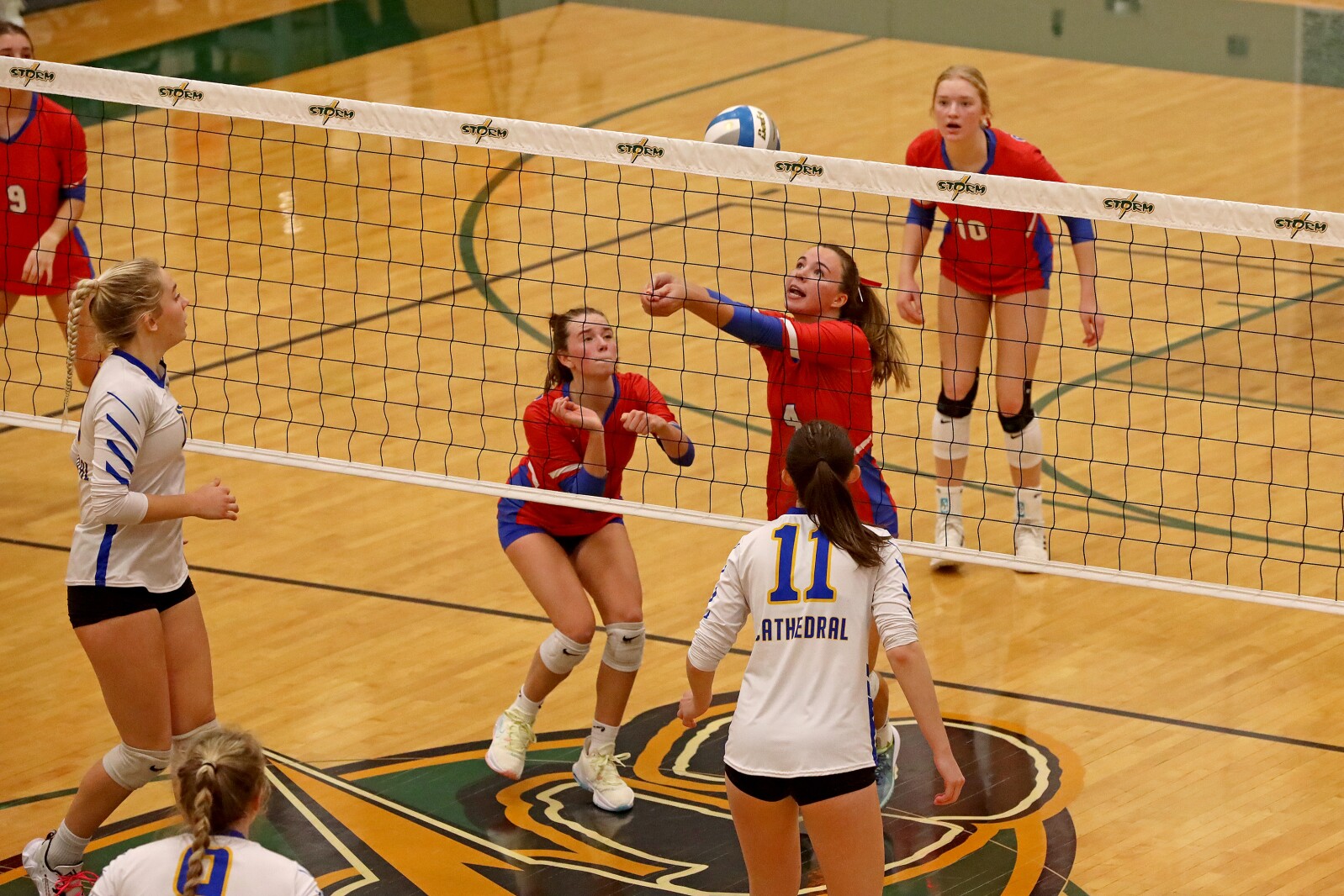 Pequot Lakes against St. Cloud Cathedral on Saturday, Nov. 5, 2022, during the Section 6-2A Final at Sauk Rapids.