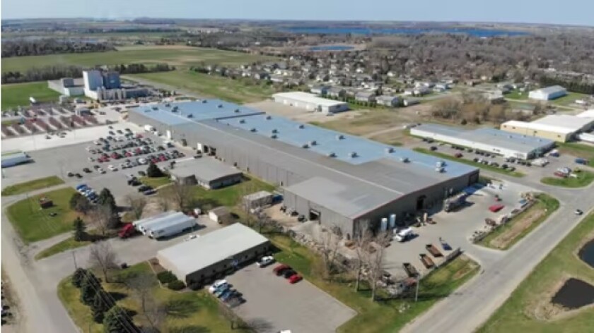 Aerial view of Doosan Bobcat manufacturing facility expansion in 2021 in Litchfield, Minnesota..jpg