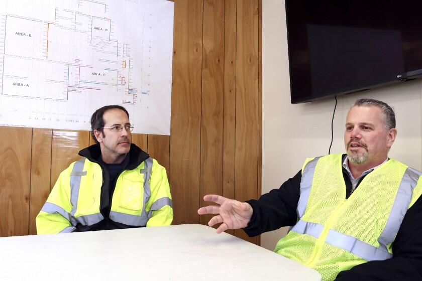 At Grand Rapids construction site.