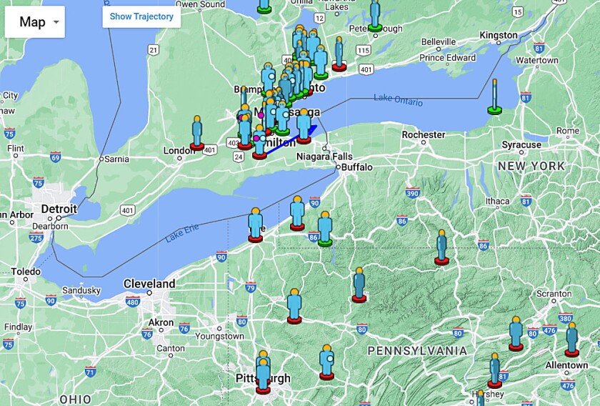 Fireball sightings