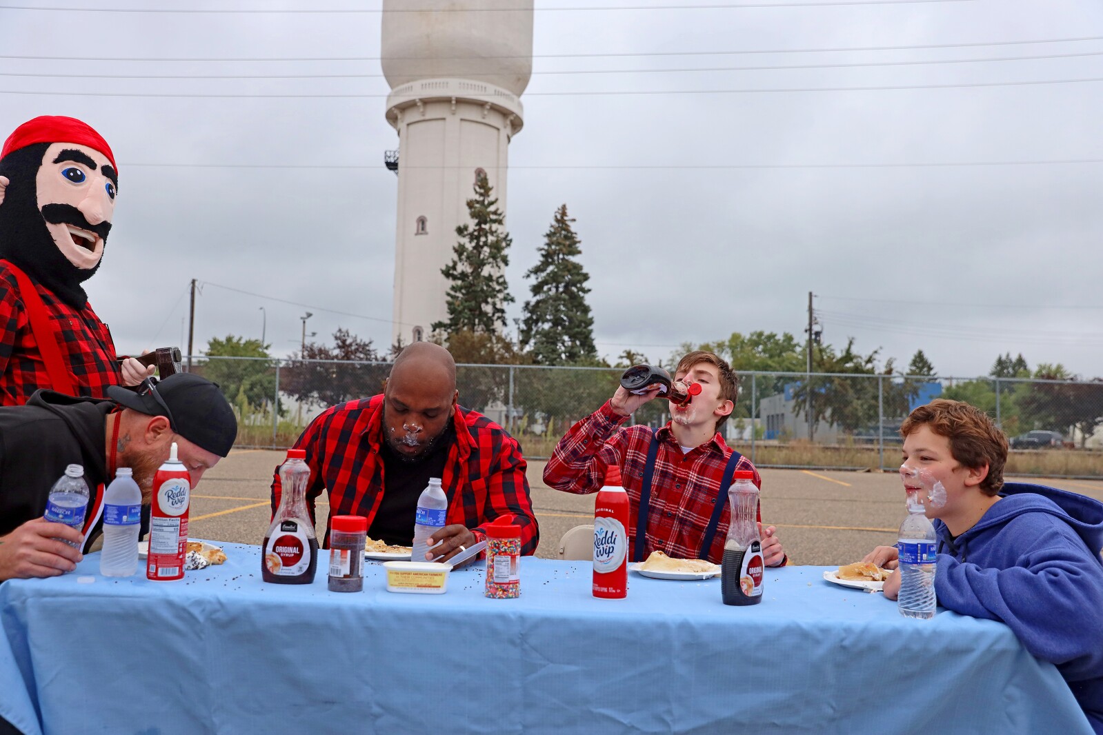 People gather downtown Saturday, Sept. 24, 2022, during the second annual Paul Bunyan Flapjack Festival in Brainerd.