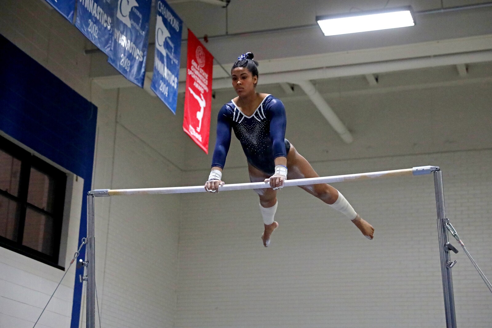Brainerd gymnastics against Sauk Rapids on Friday, Jan. 13, 2023, at Brainerd.
