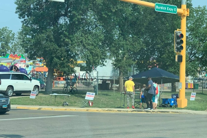Photo: North Dakota State Fair term limits petitioner