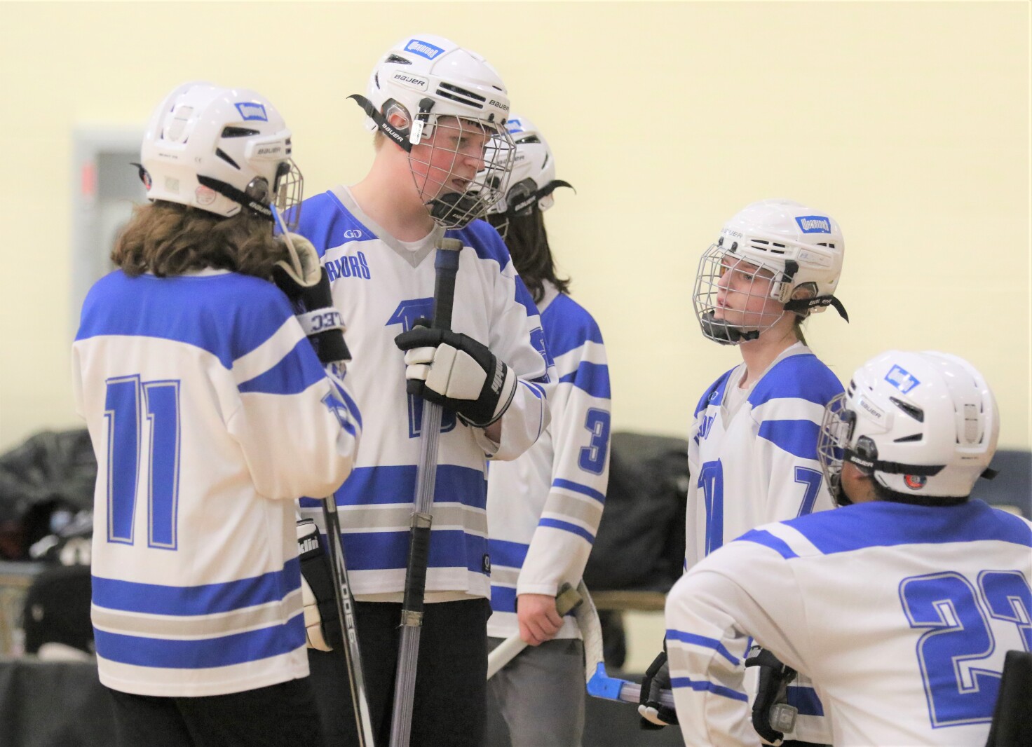 Brainerd floor hockey against St. Paul Humboldt Friday, March 18, 2022, in the State Quarterfinals at Bloomington Jefferson High School.