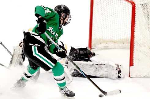 Player beats goalie.