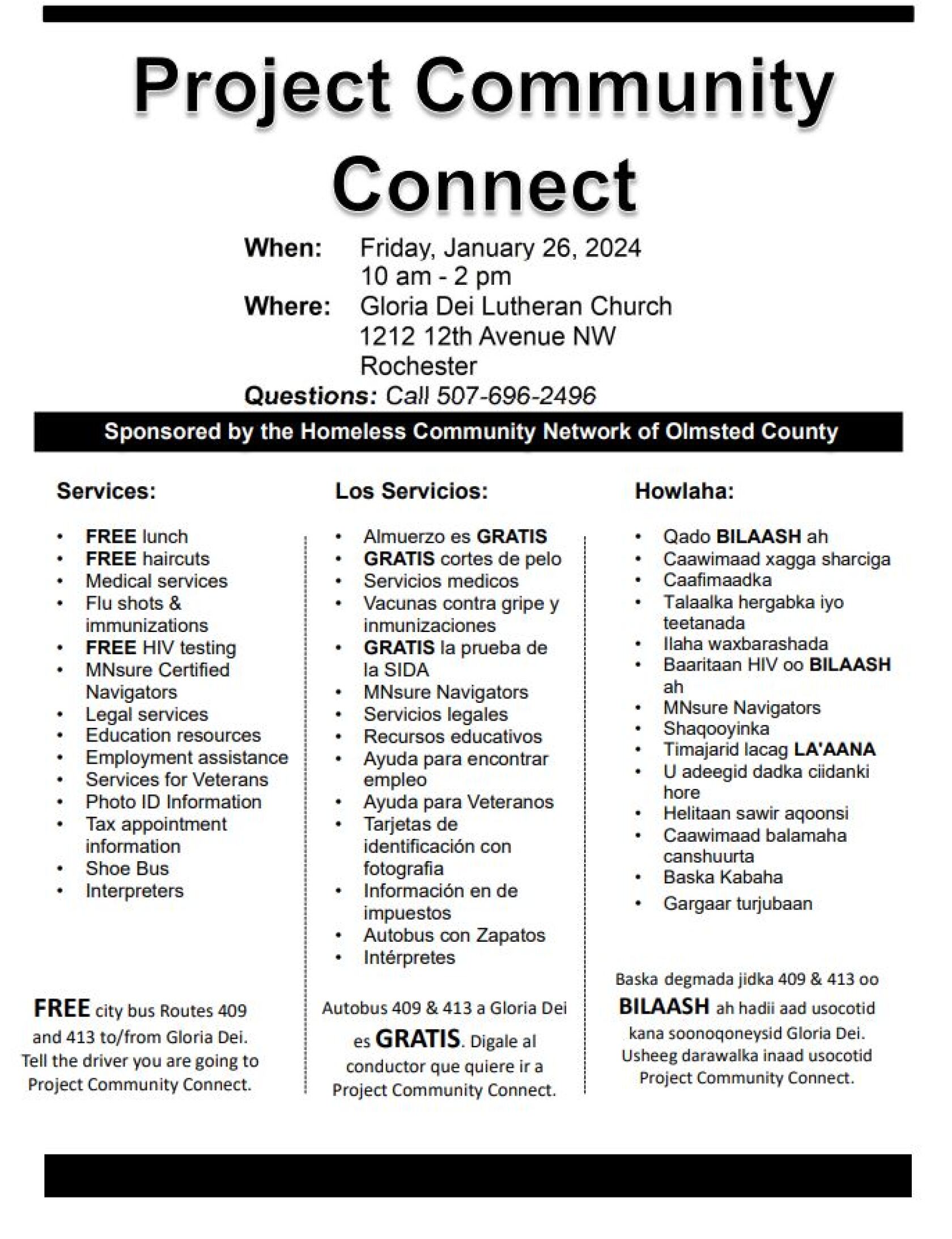 Project Community Connect event is Jan. 26 - Post Bulletin | Rochester ...