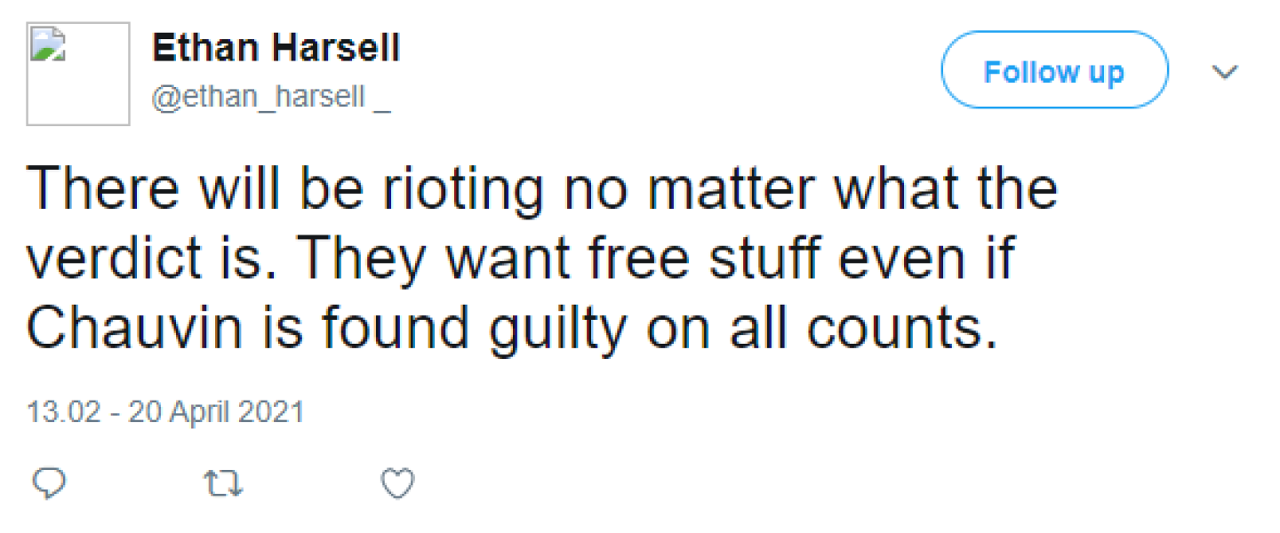 Ethan Harsell tweet