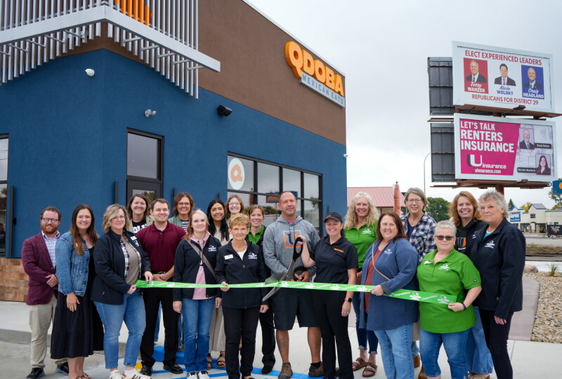 Basketball With Ribbon QDOBA marks opening with ribbon cutting - Worldnews.com