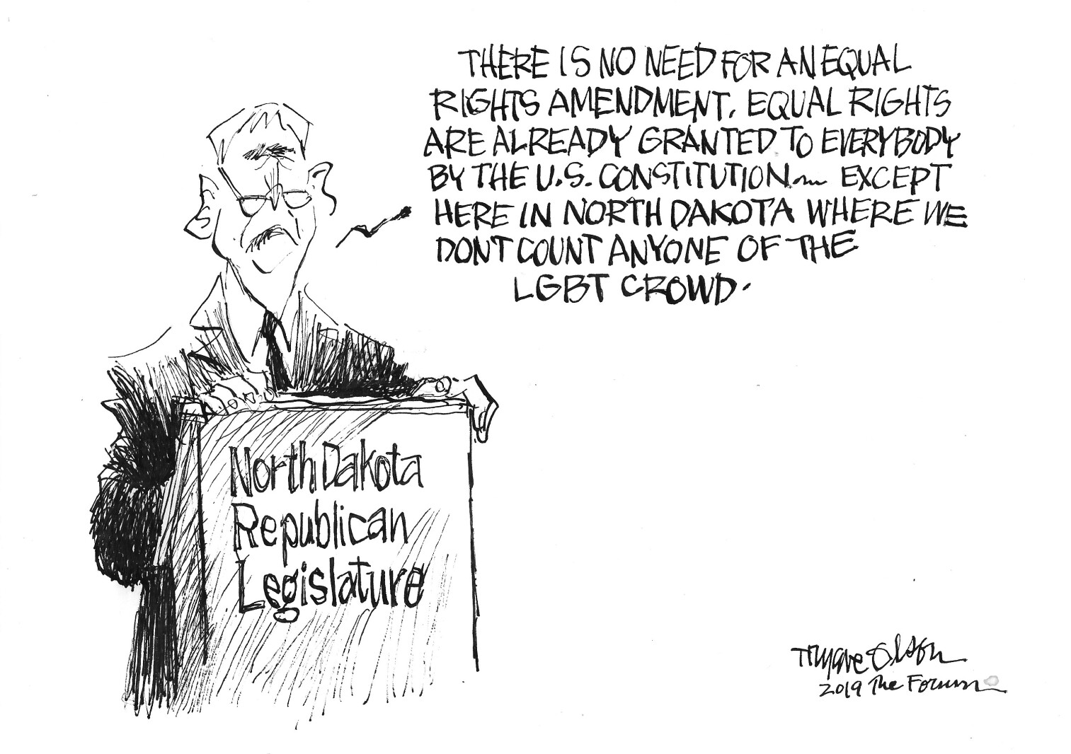 Trygve Olson cartoon: Unequal rights - InForum | Fargo, Moorhead and ...