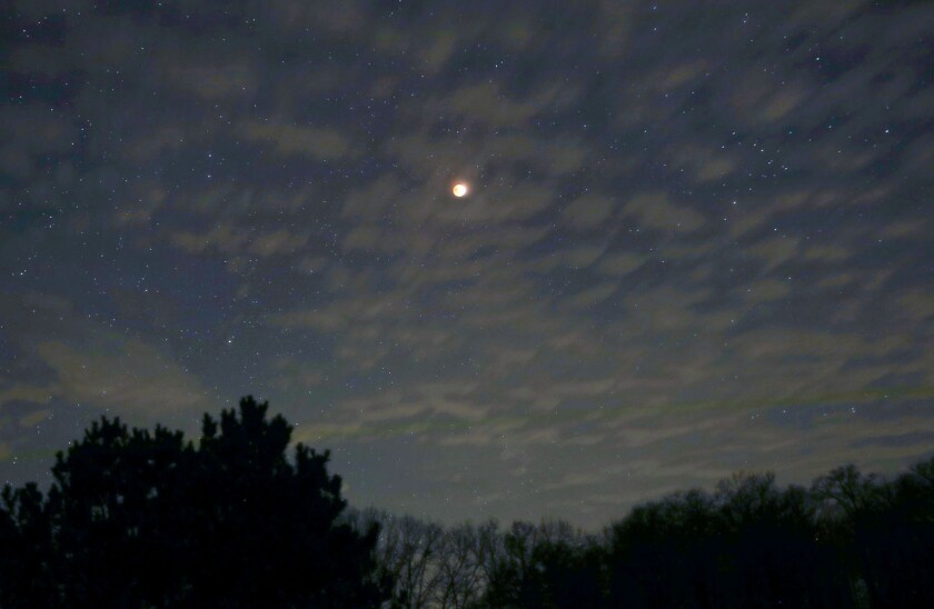 Total lunar eclipse wide