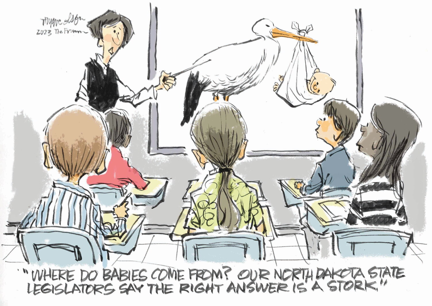 Edcuation Rights Cartoon Trygve Olson cartoon: Sexual education in North Dakota classrooms ...
