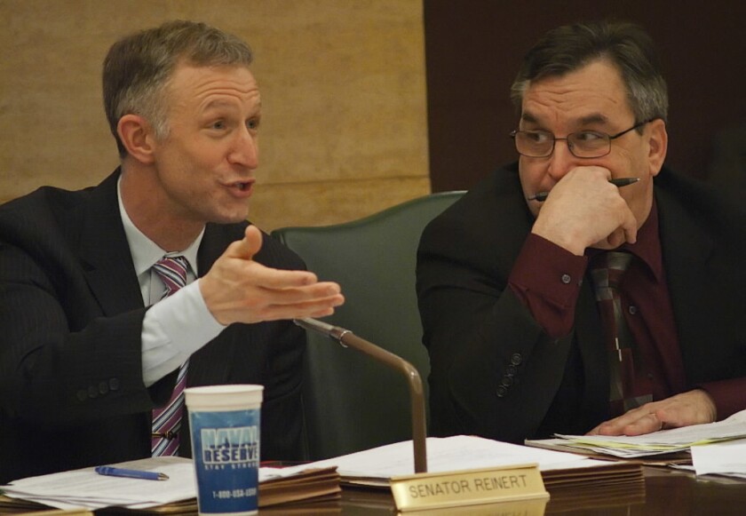 Sen. Roger Reinert of Duluth, left