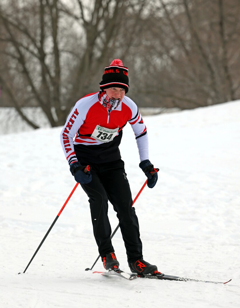 Ryker Bosek skiing