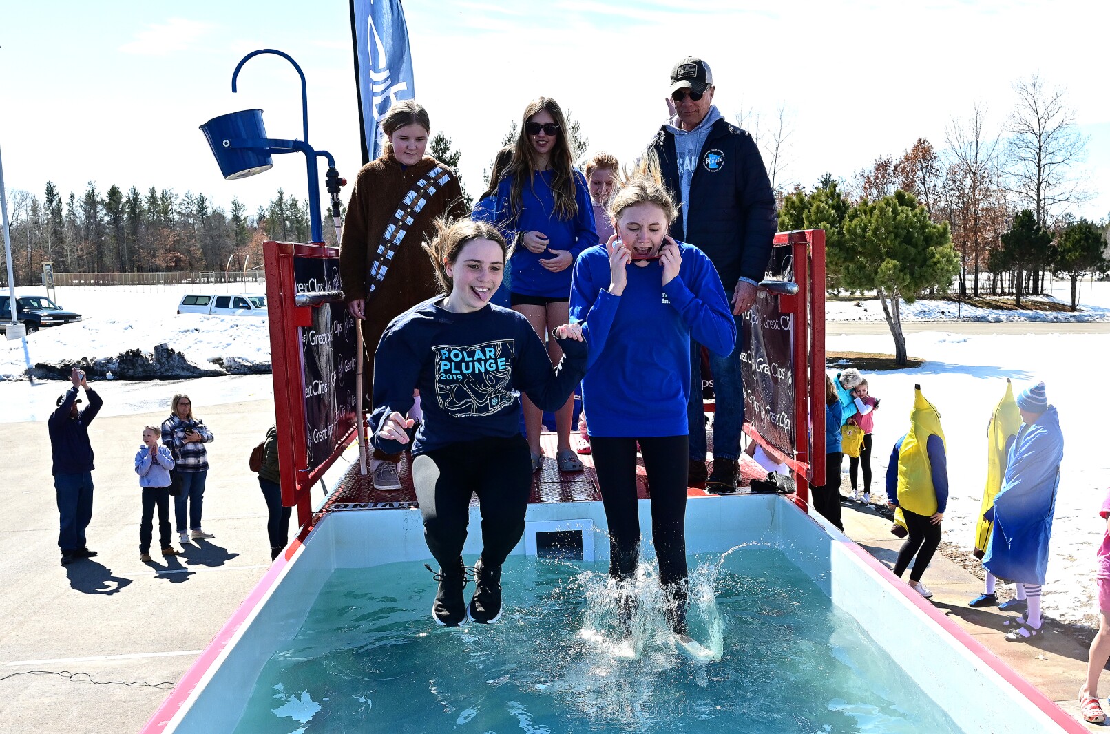 Forestview Middle School students plunged for Special Olympics Minnesota Thursday, March 24, 2022.