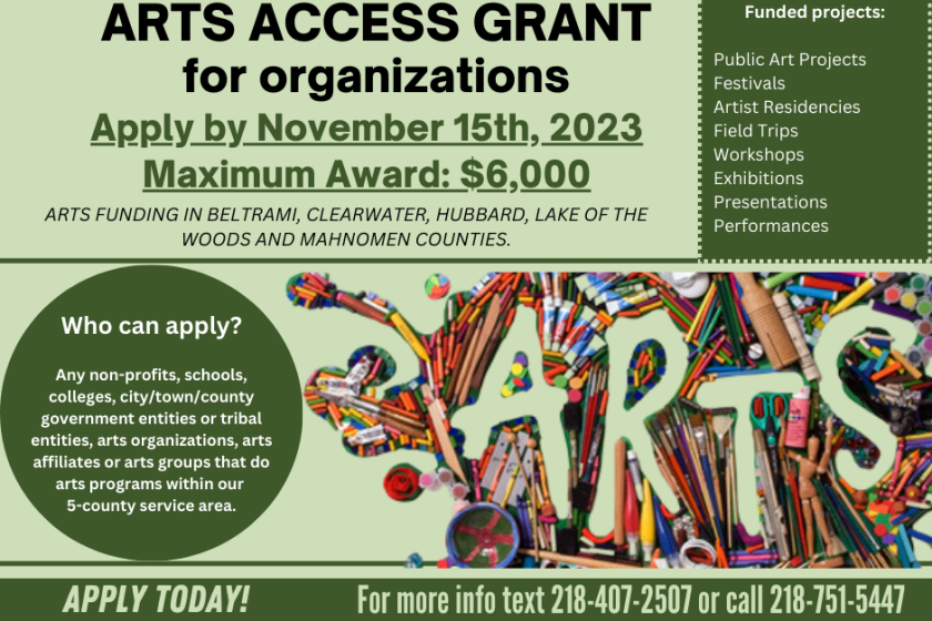 Applications open through Nov. 15 for Art Access Grants - The