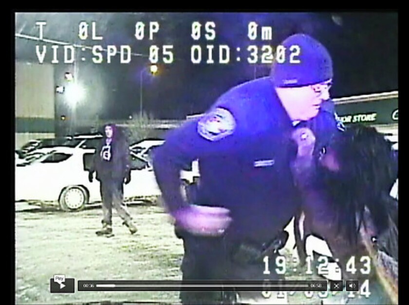 Dashboard camera during Lancour arrest