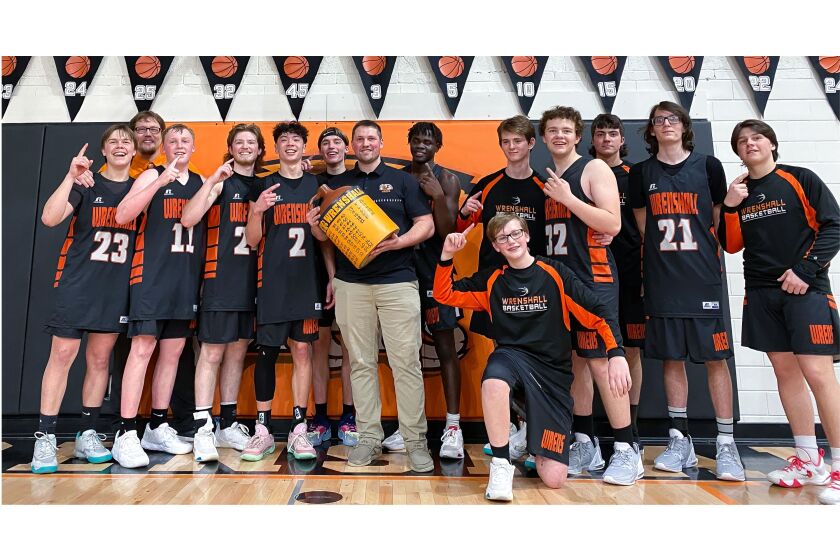 Players pose with trophy