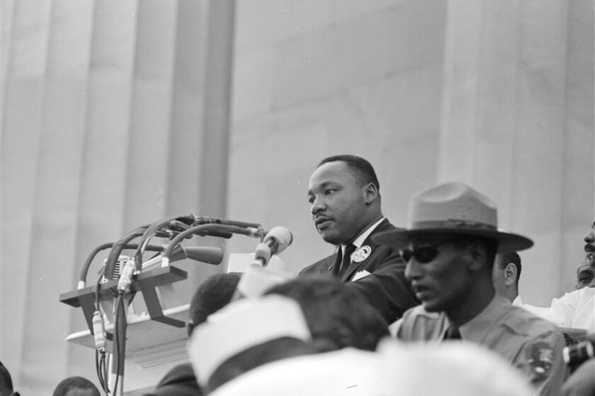 Rev. Martin Luther King Jr. delivers his