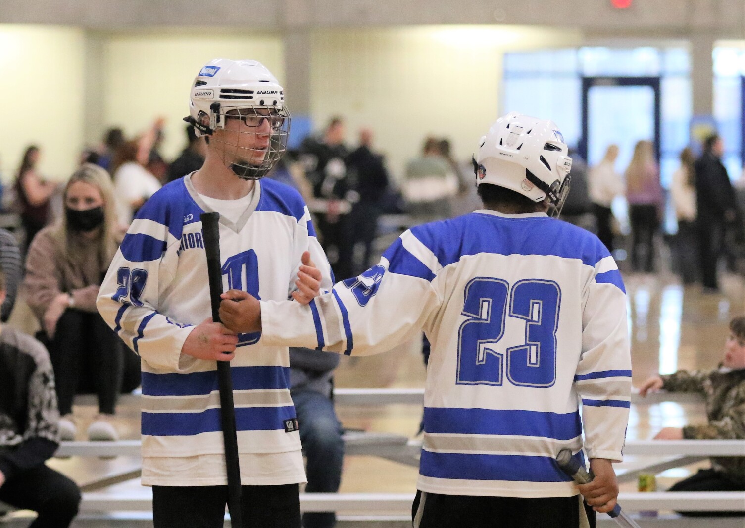 Brainerd floor hockey against St. Paul Humboldt Friday, March 18, 2022, in the State Quarterfinals at Bloomington Jefferson High School.