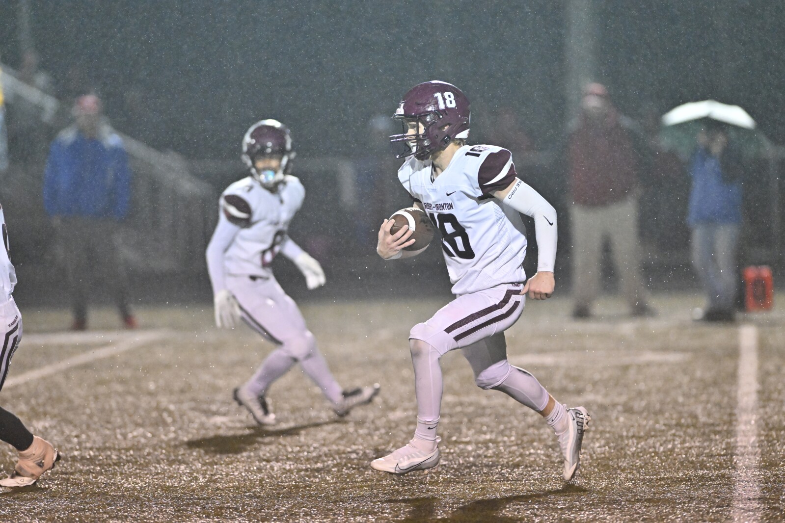 Crosby-Ironton Football vs. Moose lake Willow River and fans at the Section 7A game.