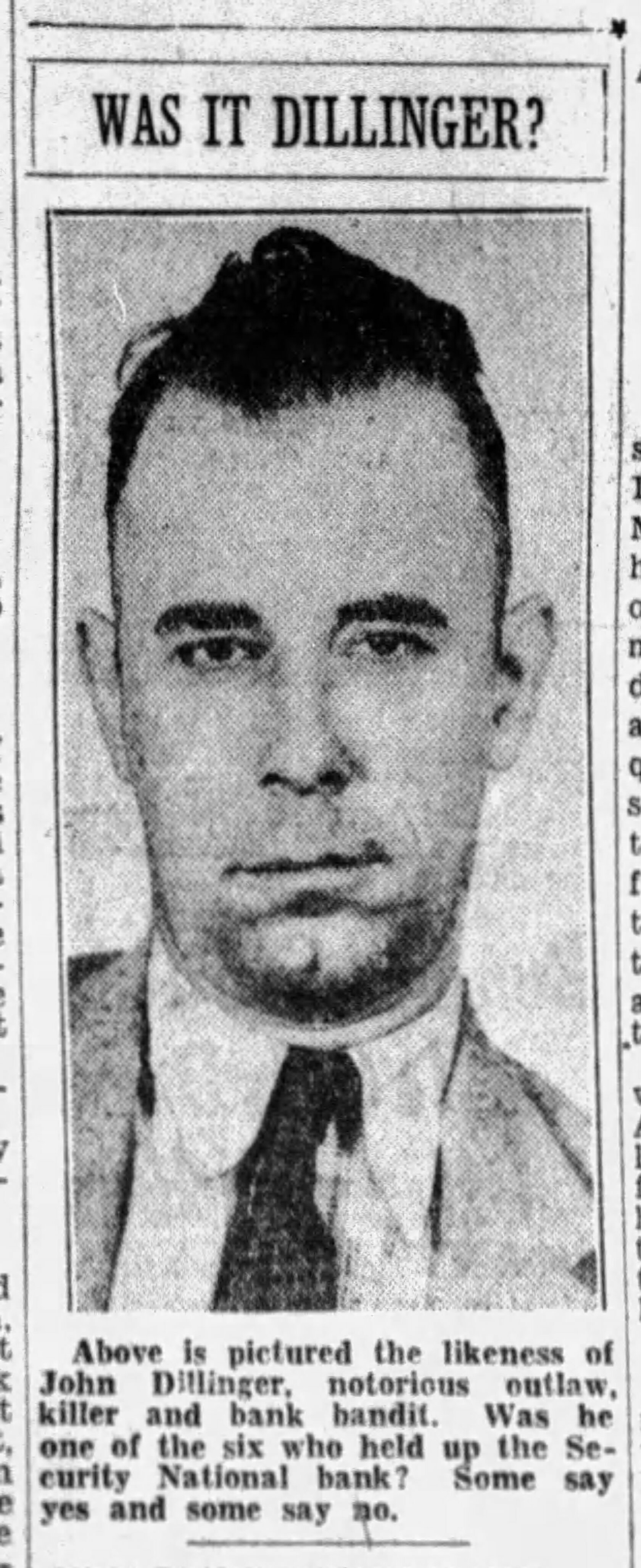 Famous Robe Shot 91 years on, reminders of John Dillinger, Baby Face Nelson gang bank ...