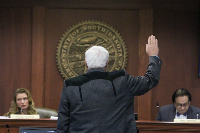 Man taking oath