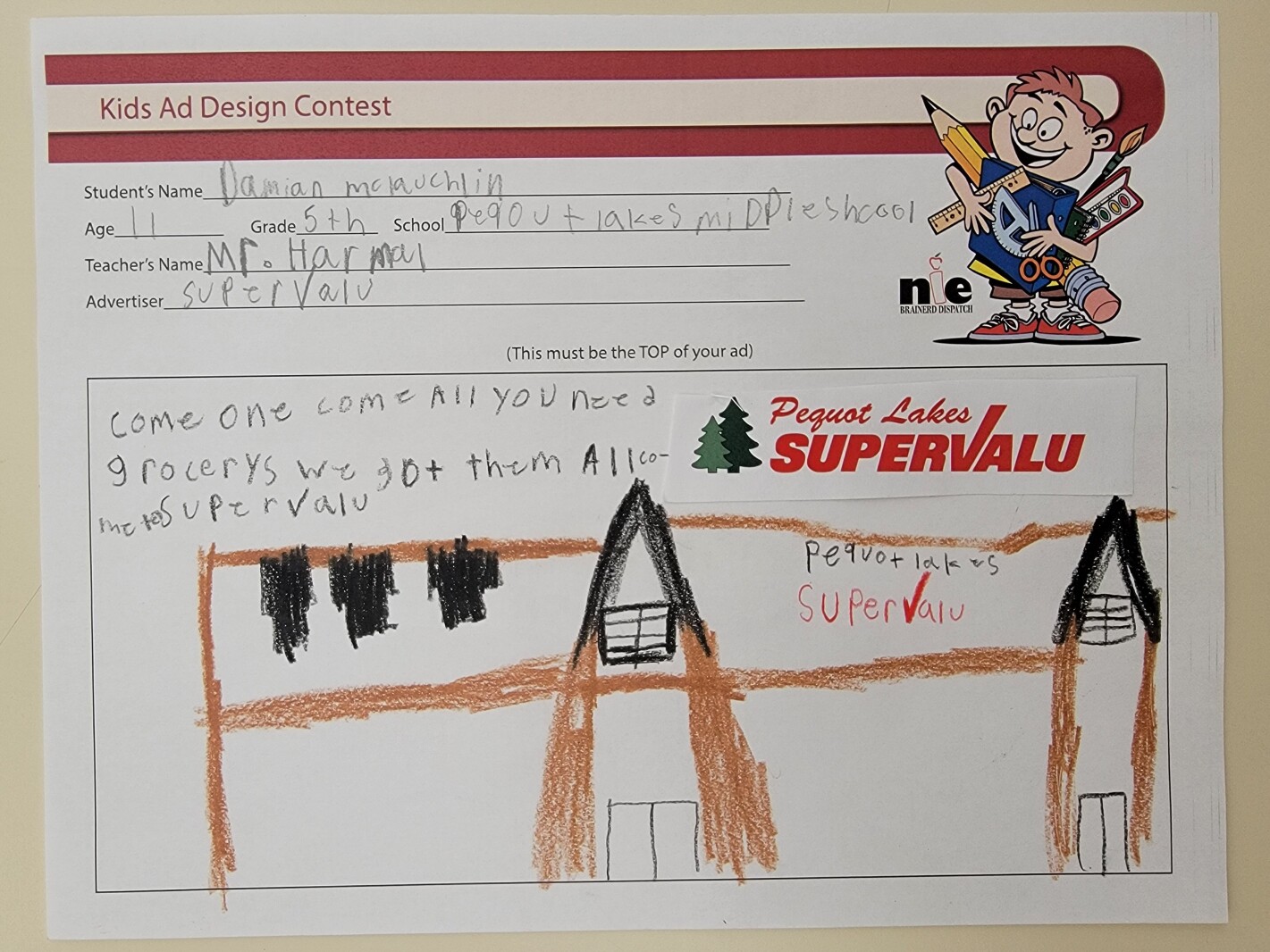 Pequot Lakes Middle School - Mr. Harmala's 5th Grade Class