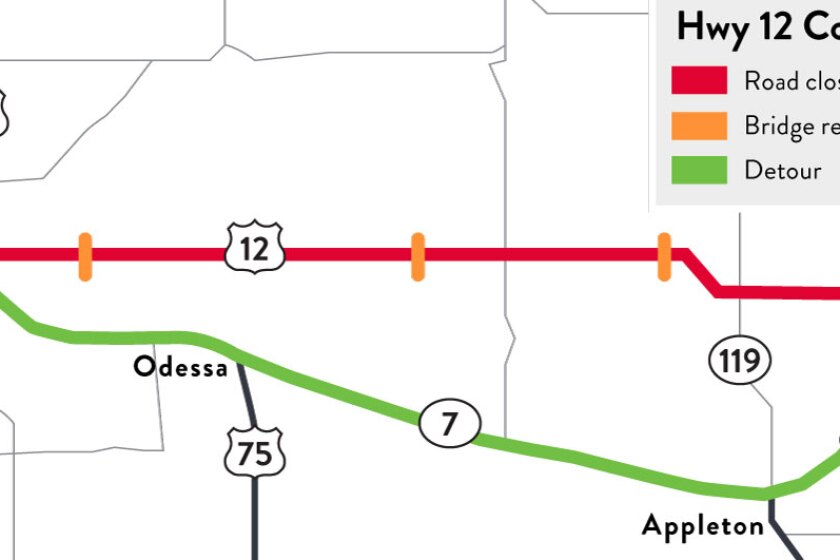 US Highway 12 to close May 24 between Ortonville and US Highway 59 ...