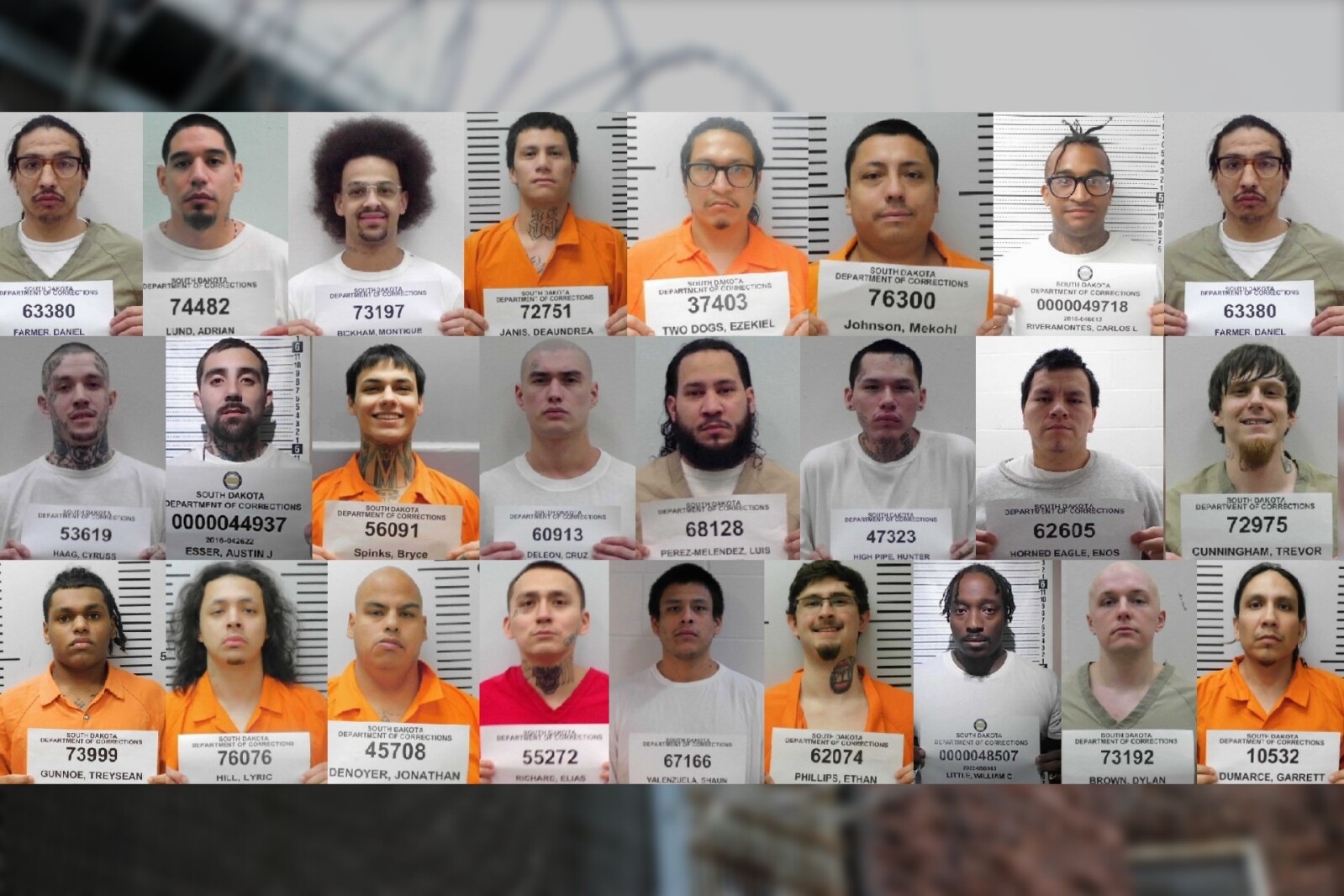 Who are the 24 prison inmates charged following a May riot at the South ...