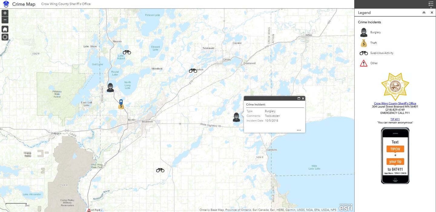 Crow Wing County Gis Mobile Tech Savvy: County Crime Map Could Catch Criminals - Brainerd Dispatch | News, Weather, Sports From Brainerd And Baxter Crow Wing County Gis Mobile Tech Savvy: County Crime Map Could Catch Criminals - Brainerd Dispatch | News, Weather, Sports From Brainerd And Baxter