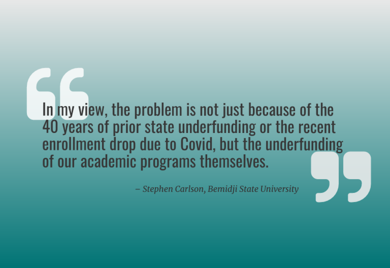 COMMENTARY: The plight of higher education at Bemidji State University COMMENTARY: The plight of higher education at Bemidji State University