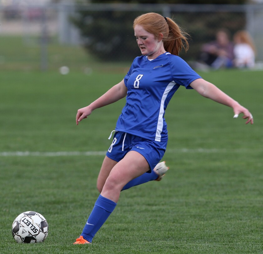 jhs girls soccer sletto kick 052121