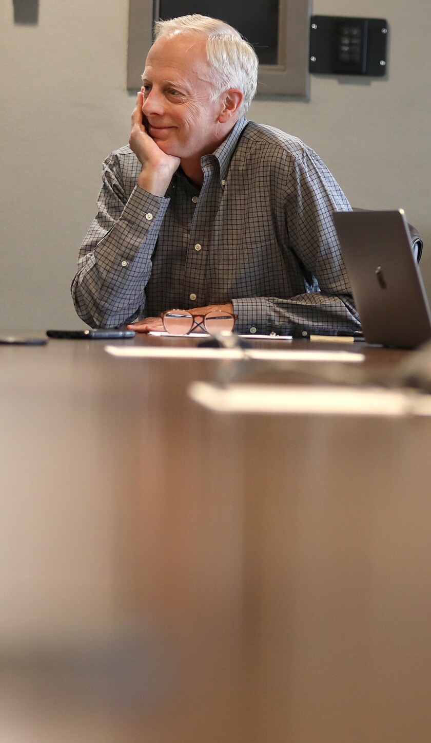 New Minnesota Duluth Chancellor David McMillian listens to a question