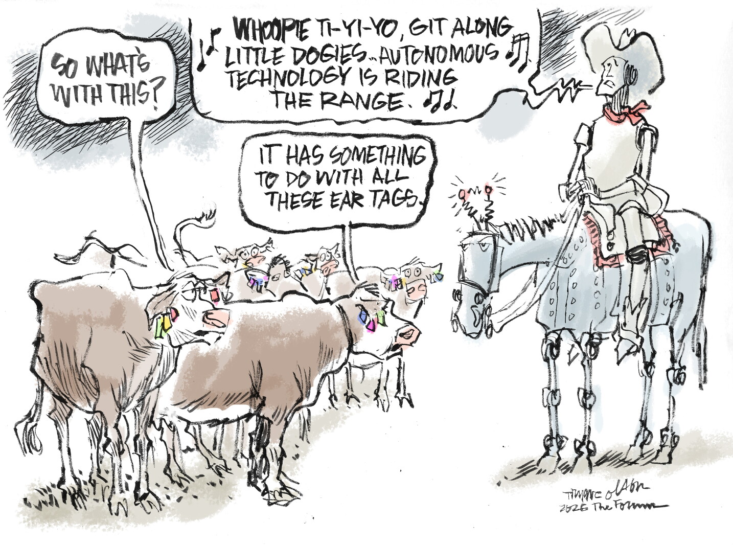 Trygve Olson cartoon: Autonomous ranching