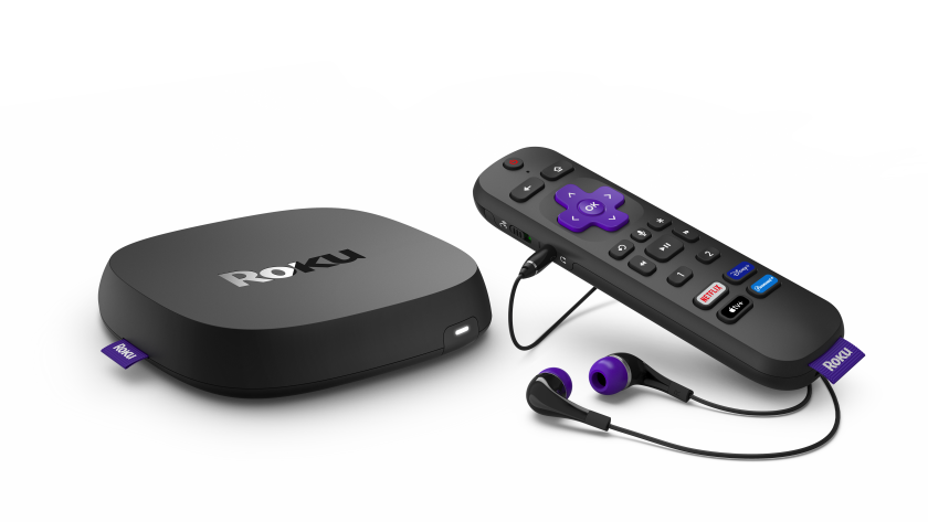 A Roku device with remote