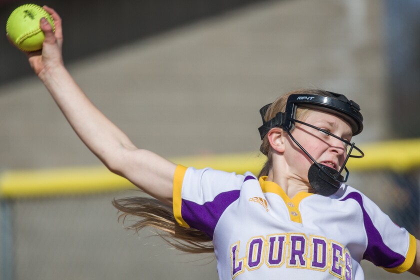 Lourdes, Stewartville softball