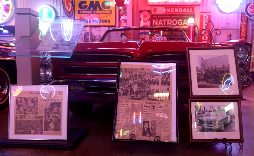 Marv Spomer's 1966 Pontiac Catalina has given many dignitaries a front row seat to the King Turkey Day parade.