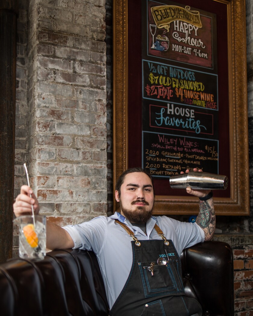 Bleu Duck bartender Corbin Holmen