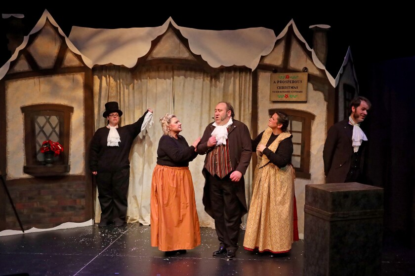 A Christmas Carol dress rehearsal.