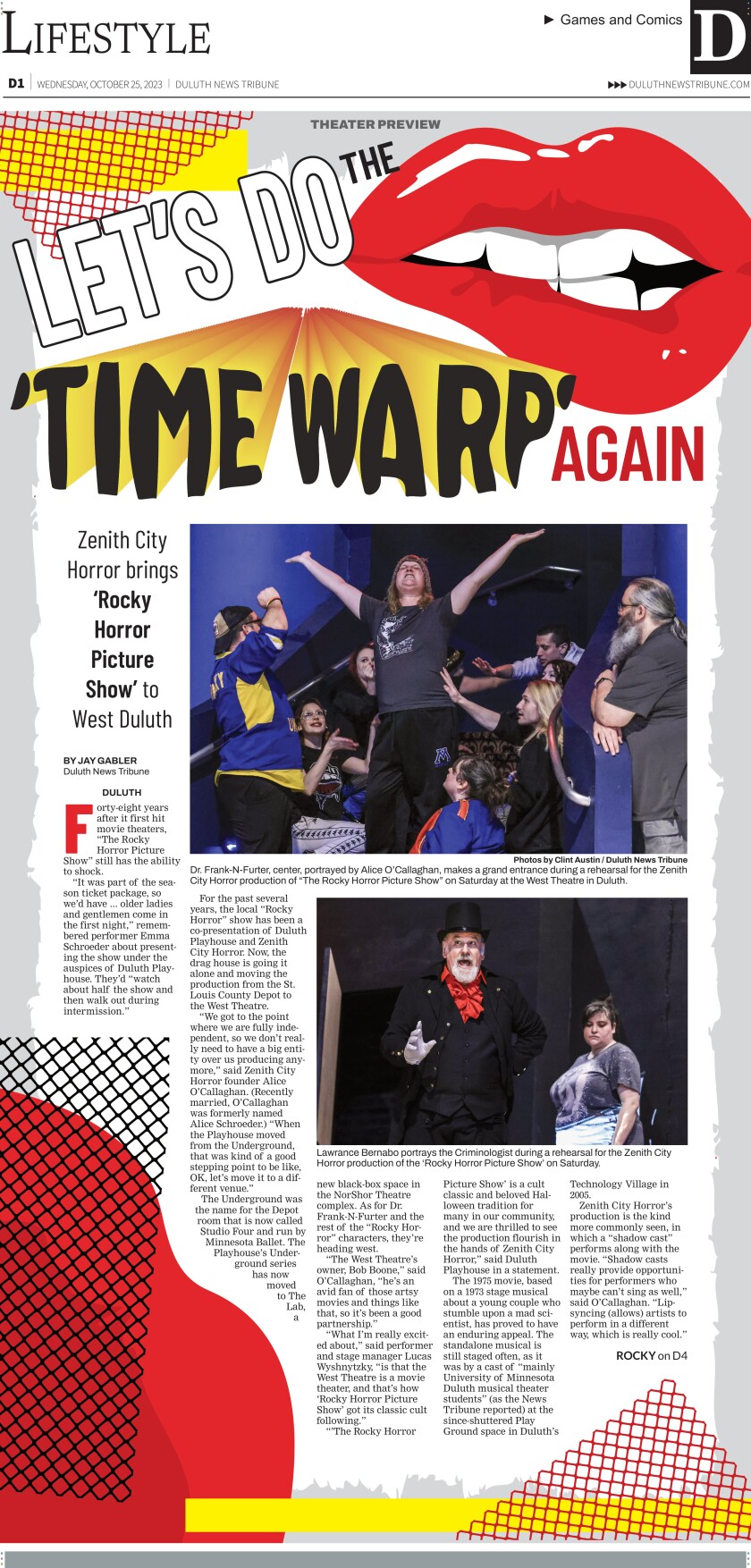 Duluth News Tribune Lifestyle cover_first place Design Portfolio 2023-24