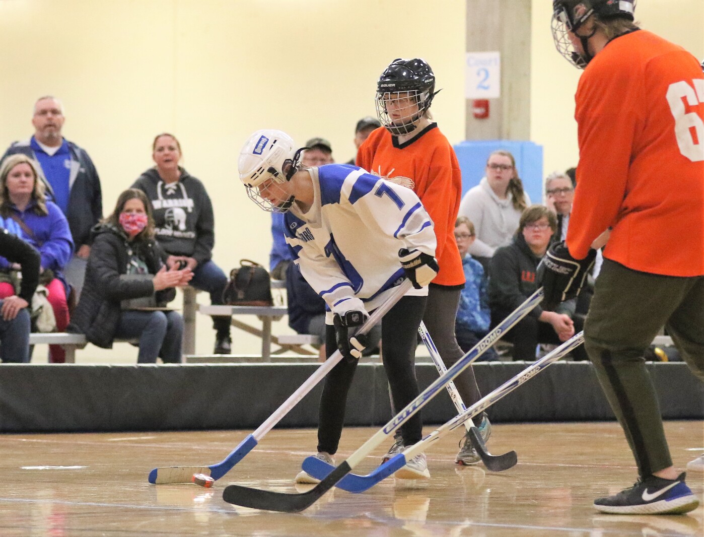 Brainerd floor hockey against St. Paul Humboldt Friday, March 18, 2022, in the State Quarterfinals at Bloomington Jefferson High School.