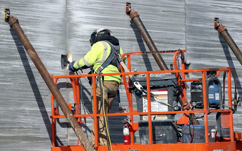 At Grand Rapids construction site.